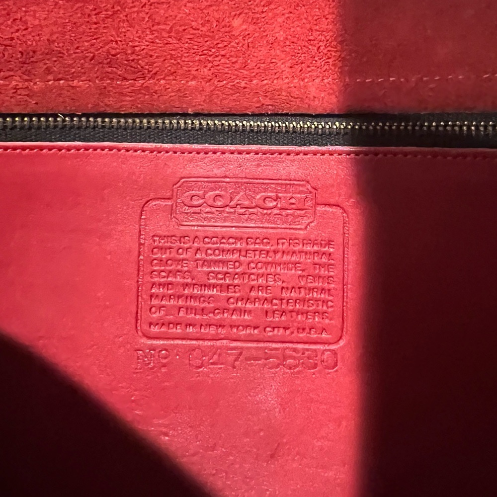Vintage 1997 Coach Red Leather Convertible Clutch 9635 Bag - Picture 6 of 15